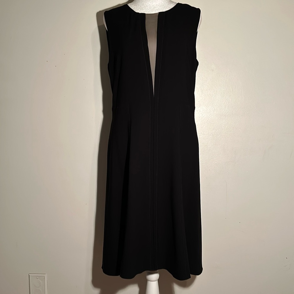 Elie Tahari Black Midi Dress